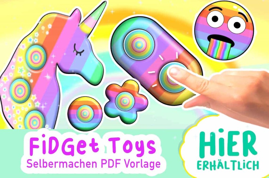 fidget toys basteln spiele für kinder vorlage pdf zum ausdrucken 