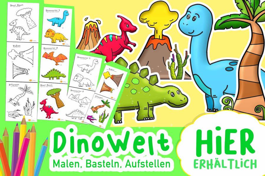 Dinosaurier basteln mit kindern zeichnen ausmalvorlage dino bastelvorlage pdf ausdrucken bastelshop dinosaurier kinder basteln