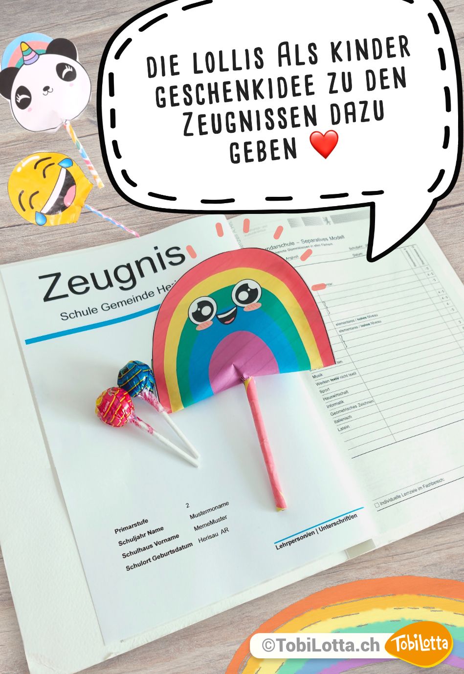 Lollipop-zeugnis-geschenkidee zeugnis geschenke was schenken?